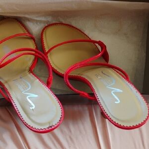 Elegant Red Strappy Sandals